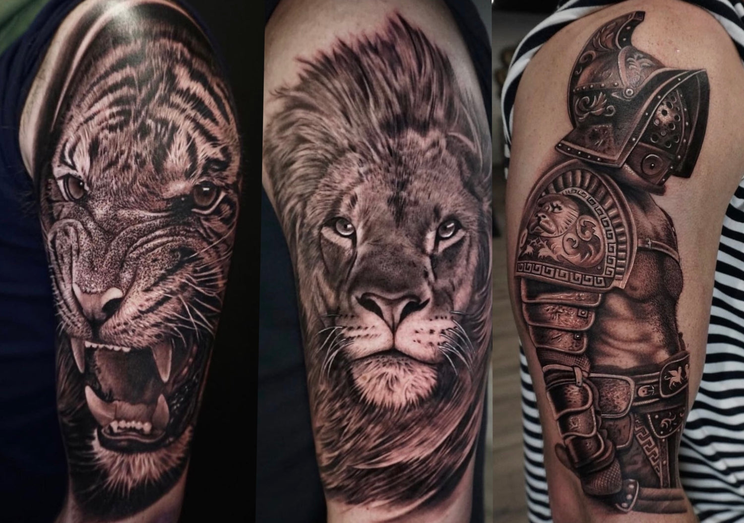 Black and grey realism tattoos colchester